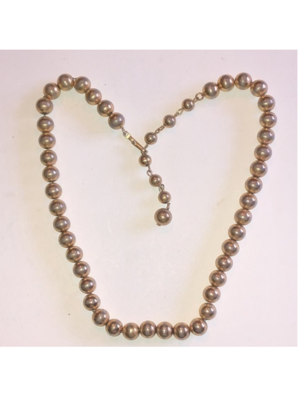 Coro Signed Vintage Metallic Gold Tone Beaded Necklace